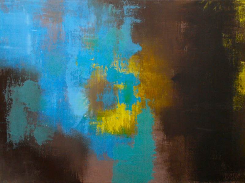 PRESENZA, presence, présences  (acrylic on canvas 145x103 cm - 57.1’’x 40.5’’ - private collection, Rome, 2016)
