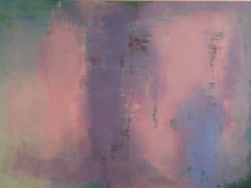 TRAMONTO A VILLA BORGHESE, Sunset in Villa Borghese, Coucher du soleil en Villa Borghese (acrylic on canvas,  150x108 cm - 59.1’’x 42.5’’ - Rome, 2018)