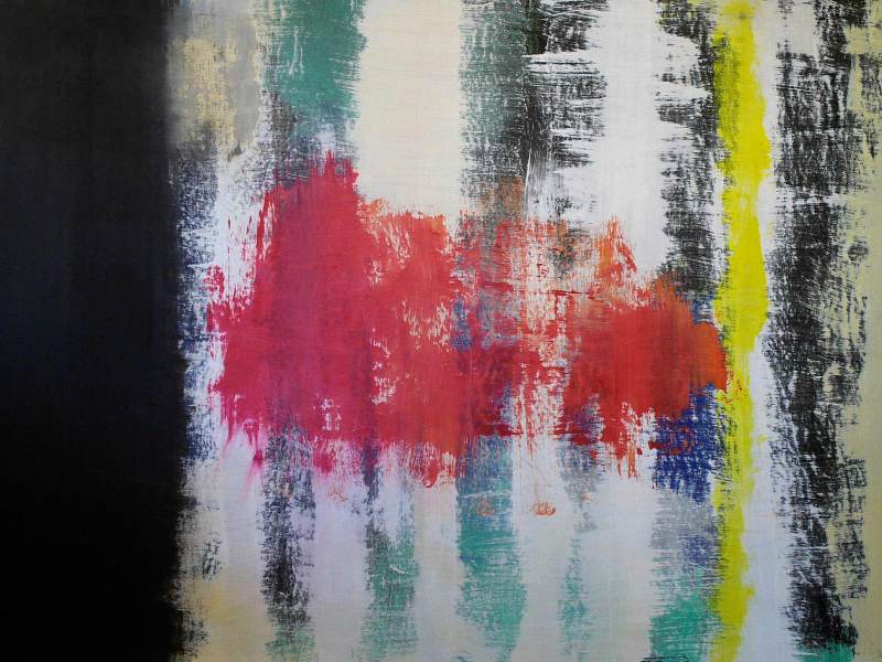 STRINGA, String, String  (acrylic on canvas, 146x106 cm - 57.5’’x 41.7’’ - private collection, Rome, 2017)
