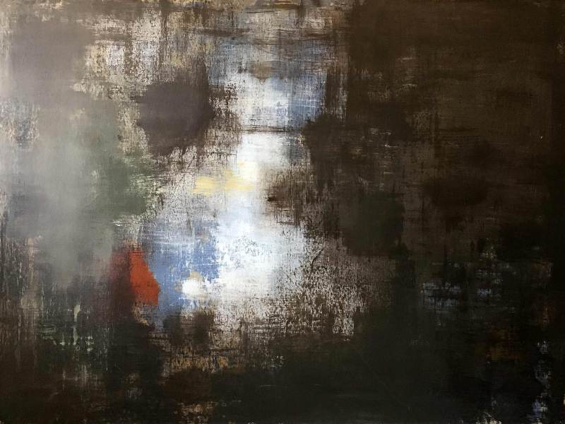 RESPIRO, Breath, Haleine  (acrylic on canvas, 152x110 cm - 60.2’’x 43.3’’ - private collection, Rome, 2017)