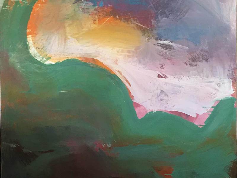 OM, Om, Om  (acrylic on canvas, 110x150 cm - 59.1’’x 43.3’’ - Rome, 2017)