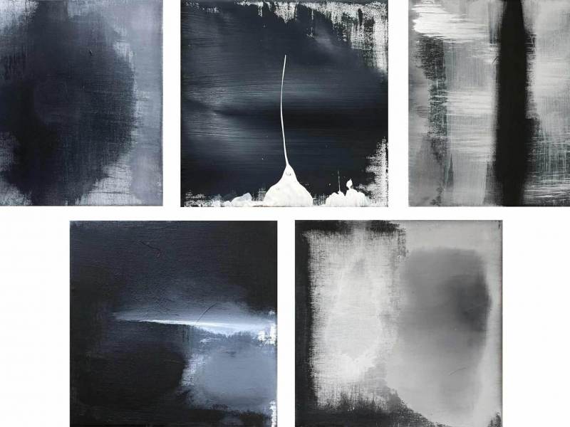 SERIE IL BIANCO E IL NERO, Series The White and The Black, Série Le blanc et le Noir  (acrylic on canvas, Rome, 2018)