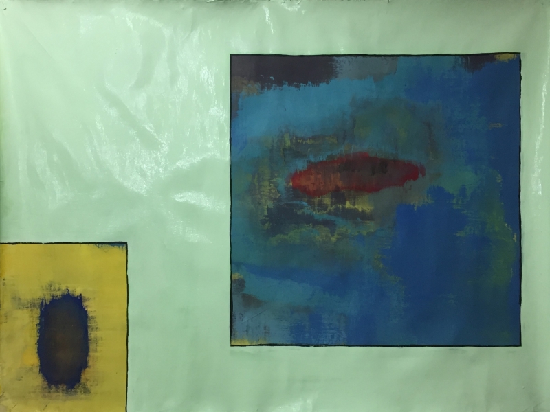LA SEPARAZIONE E' ILLUSIONE, Separation is illusion, La séparation est illusion  (acrylic on canvas, 150x110 cm - 59.1’’x 43.3’’ - Rome, 2018)