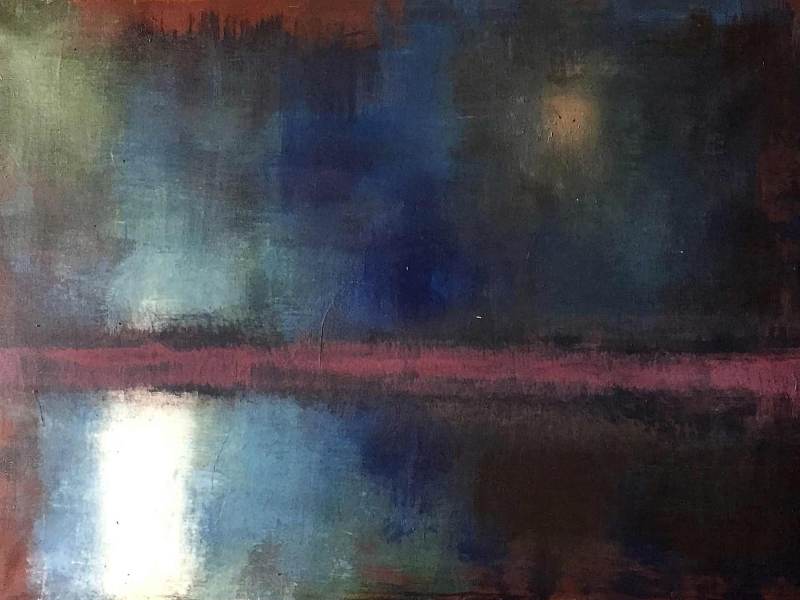 ORIZZONTE, Horizon, Horizon   (acrylic on canvas, 70x50 cm - 27.6’’x 19.7’’ - private collection, Rome, 2017)